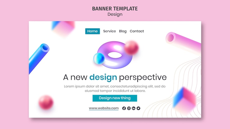 PSD Gratis creative 3d designs landing page