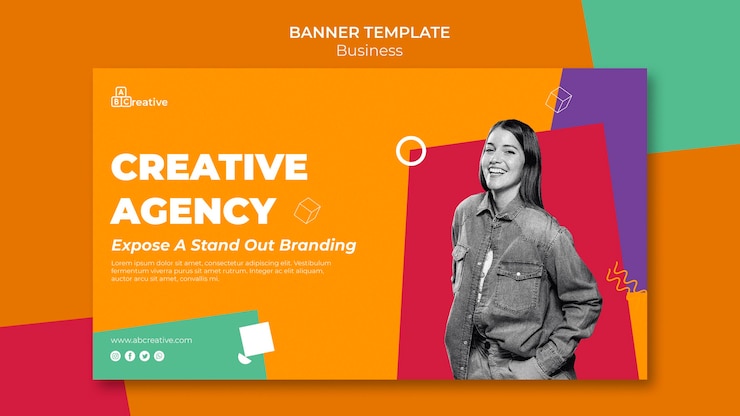 PSD Gratis creative agency banner template