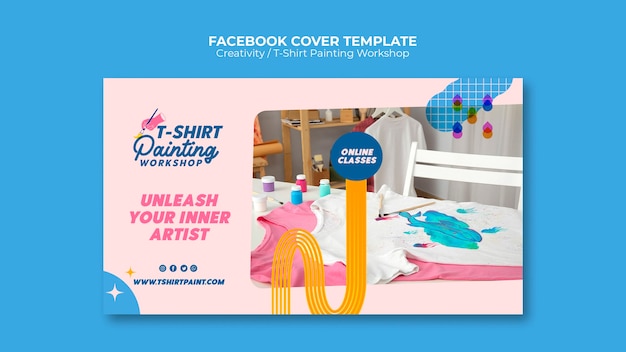 Creatividad conjunto de plantillas de portada de Facebook