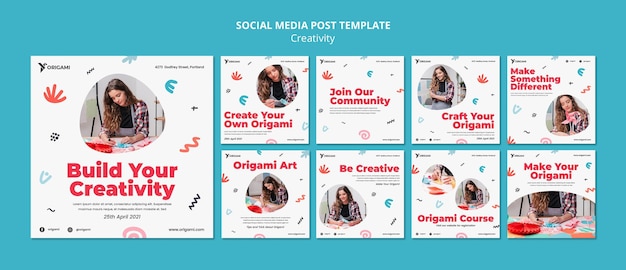 Gratis PSD creativiteit concept sociale media plaatsen