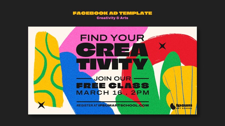 PSD Gratis creativity and arts  facebook template