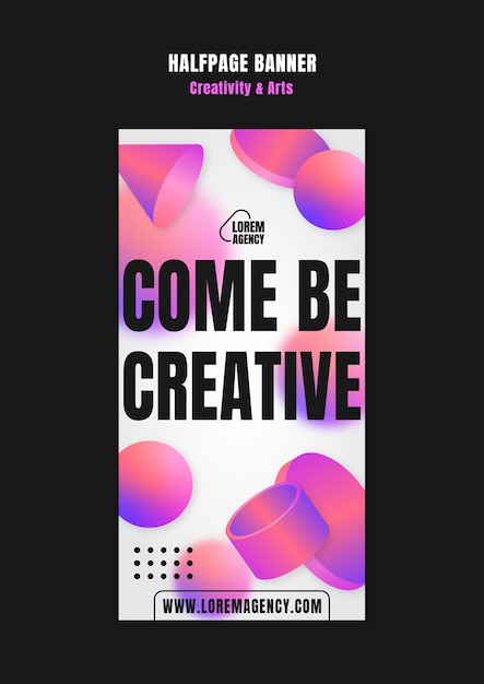 PSD gratuito creativity and arts template design