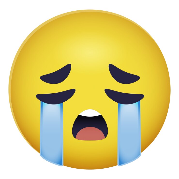 PSD gratuito crying emoji symbol illustration