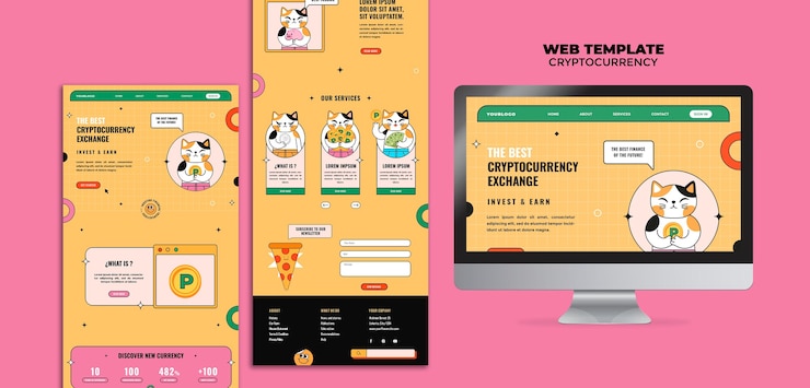 PSD Gratis cryptocurrency exchange web template
