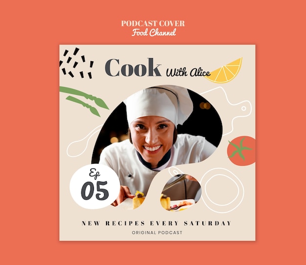 Cubierta del podcast del canal de comida