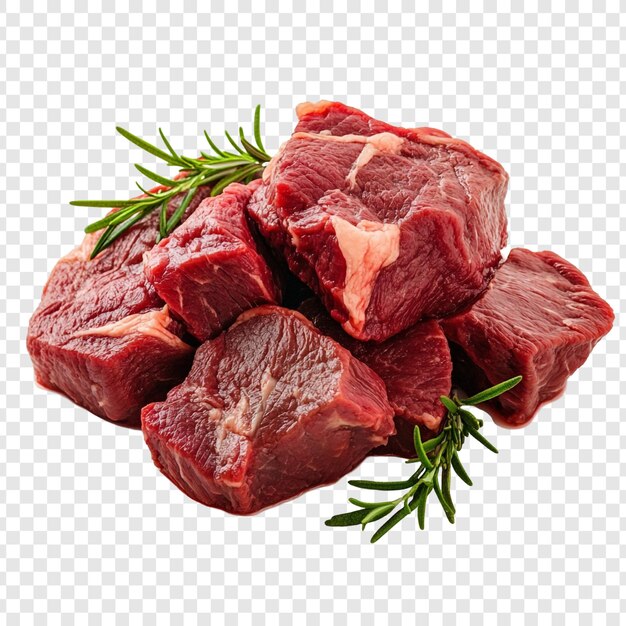 Cubos de carne fresca con romero Una delicia culinaria