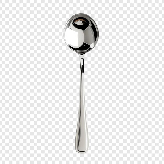 Una cuchara de plata brillante es una vajilla elegante