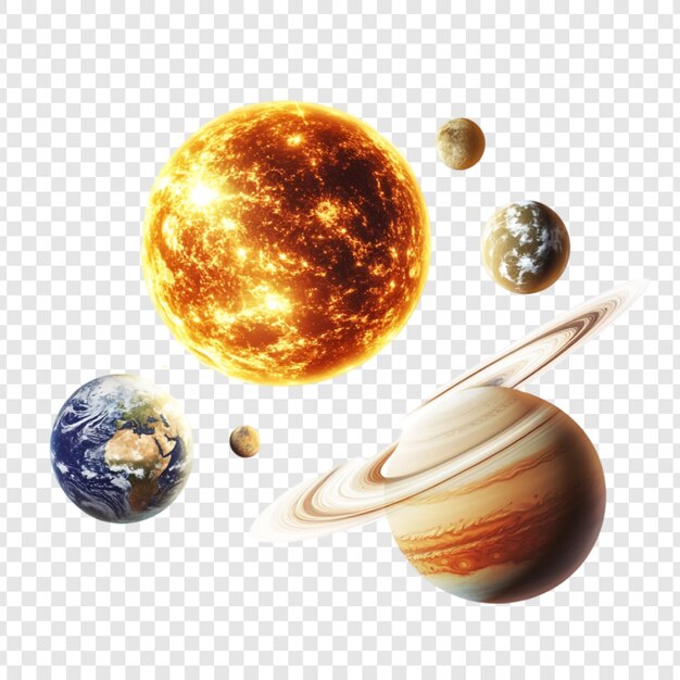 Los cuerpos celestes Una impresionante visualización de los planetas y el sol