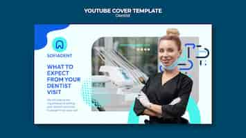 PSD gratuito cuidado dental youtube portada de youtube