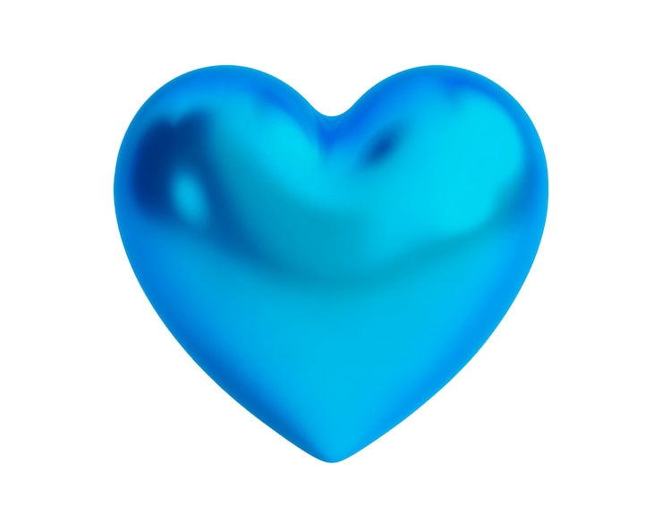 PSD gratuito cuore 3d incandescente
