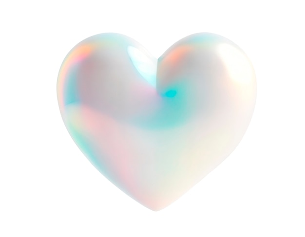 Cuore 3D incandescente