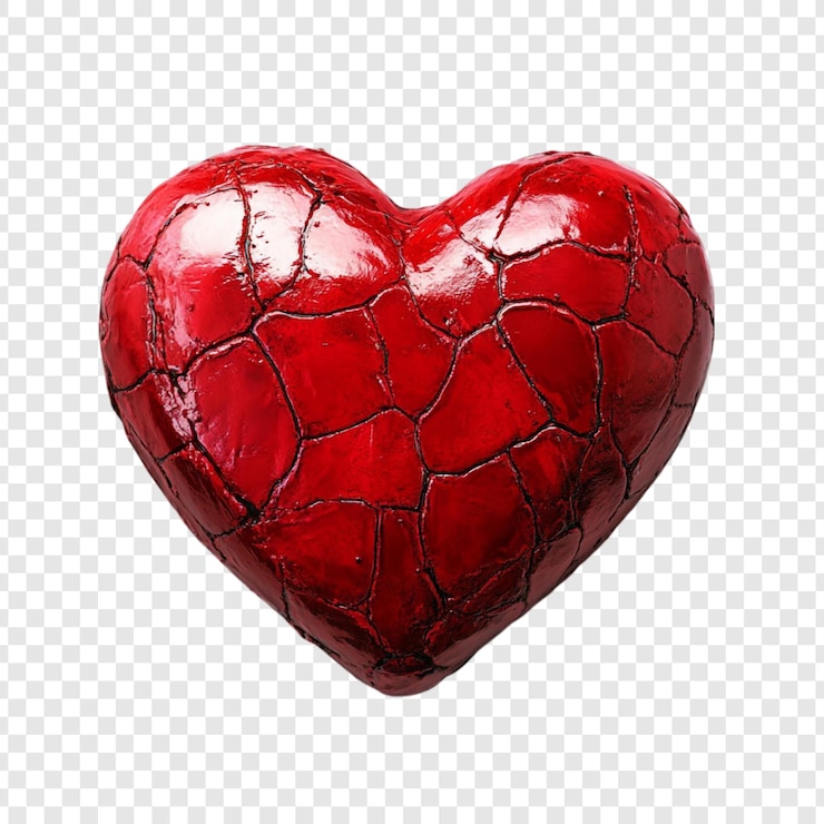 PSD gratuito cuore rosso spezzato un simbolo di amore spezzato e dolore