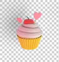 Gratis PSD cupcake bovenaanzicht