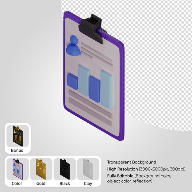 currículum 3d isométrico
