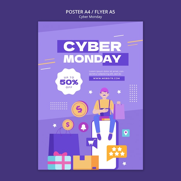 Cyber maandag ontwerpsjabloon
