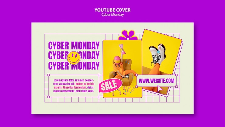 Gratis PSD cyber maandag sjabloonontwerp