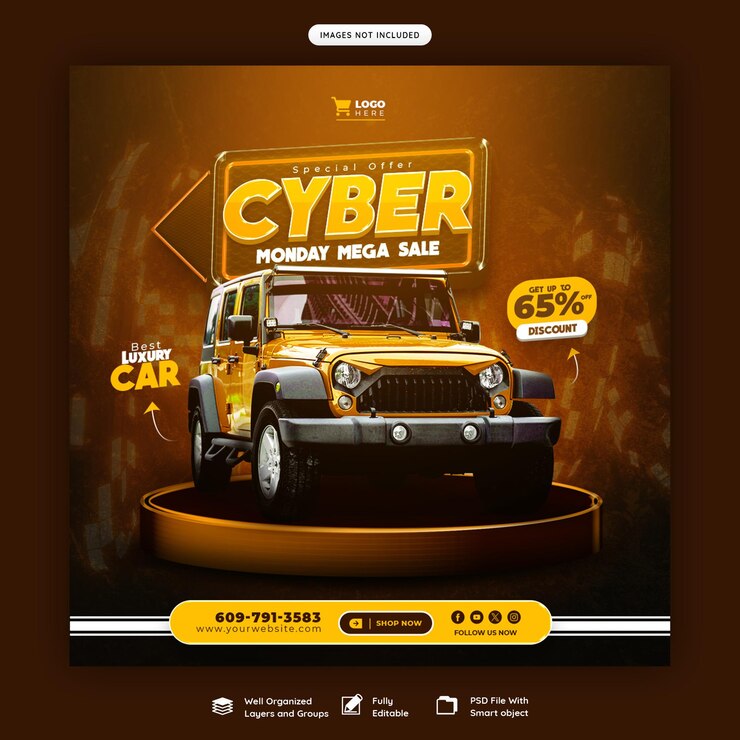 PSD gratuito cyber monday super sale banner de las redes sociales o plantilla de publicación