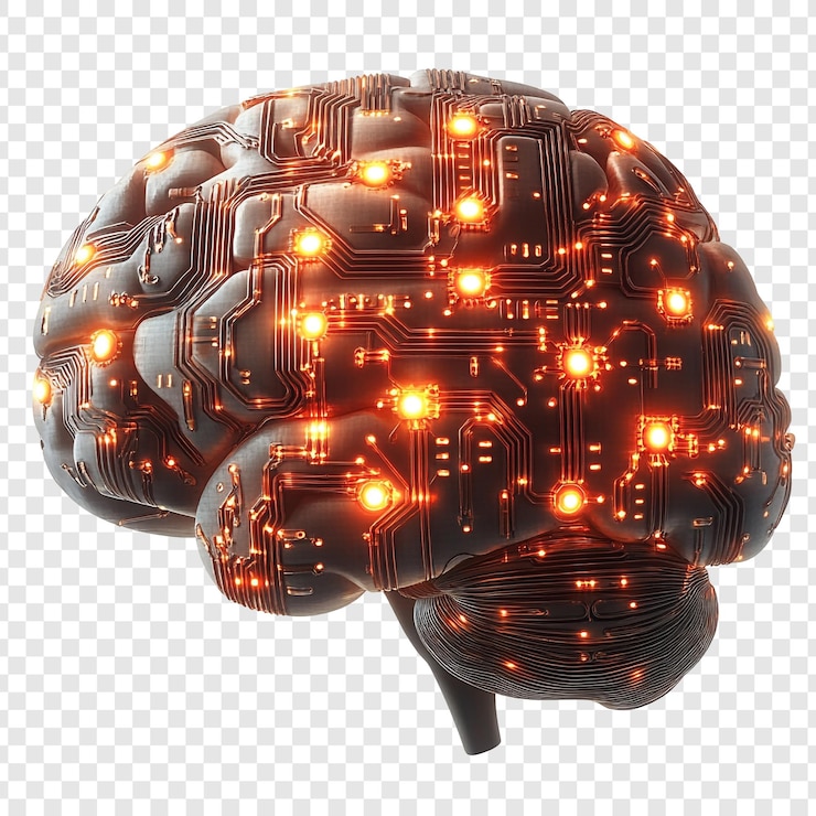 PSD Gratis cybernetic brain a fusion of biology and technology