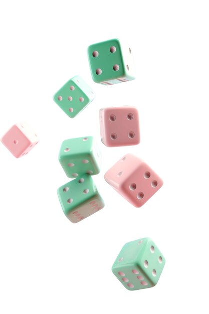 Dados coloridos aislados