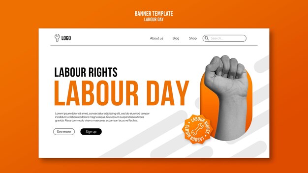 Dag van de Arbeid sjabloonontwerp