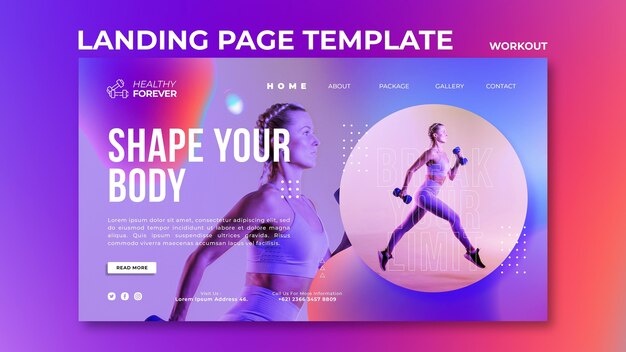 Dai forma al tuo modello di pagina di destinazione del corpo