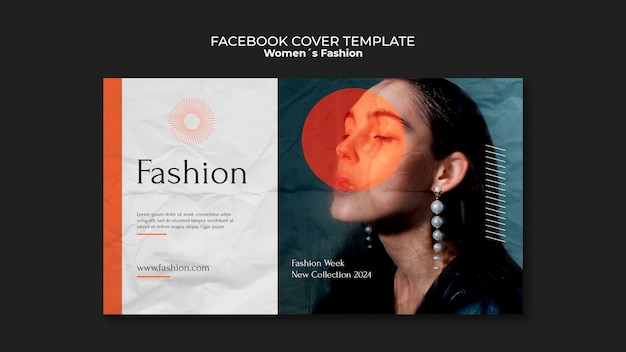 Gratis PSD damesmode facebook voorbladsjabloon