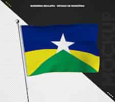 Gratis PSD de braziliaanse vlag is een 3d-realistic rondônia braziliaanse vlag.