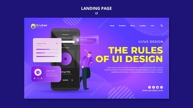 De regels van de ui-ontwerpsjabloon voor bestemmingspagina's