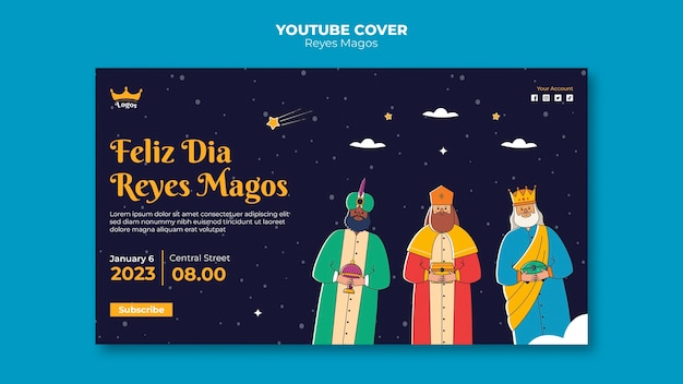 Gratis PSD de wijze mannen viering youtube cover