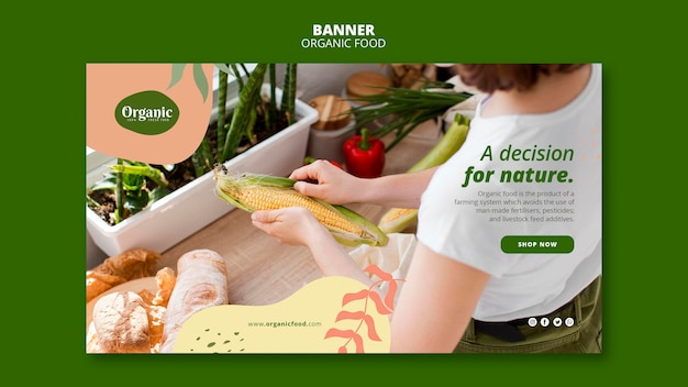 Decisione per modello web banner natura