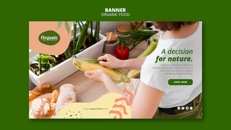 PSD gratuito decisione per modello web banner natura