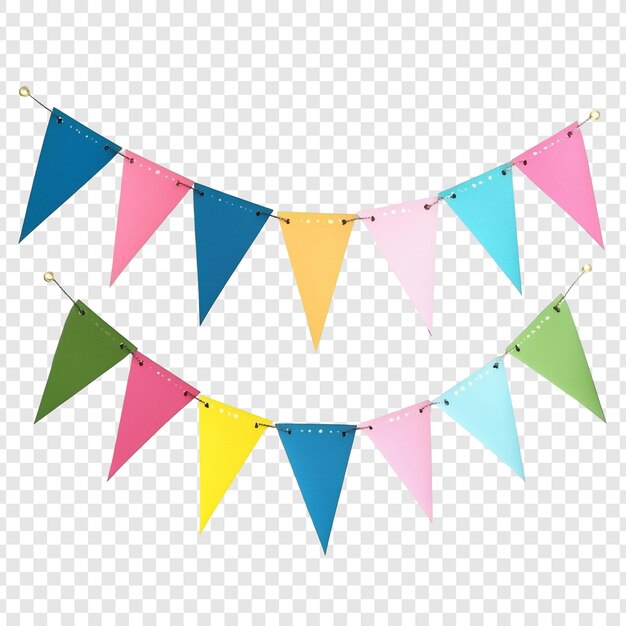 Decoración de banderas coloridas para fiestas Banderas triangulares festivas