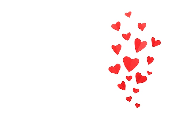 La decoración de los corazones aislada