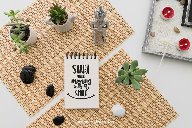 PSD gratuito decoración linda de yoga