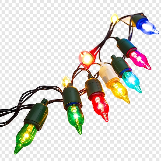 Decoración navideña de luces de cuerda de colores