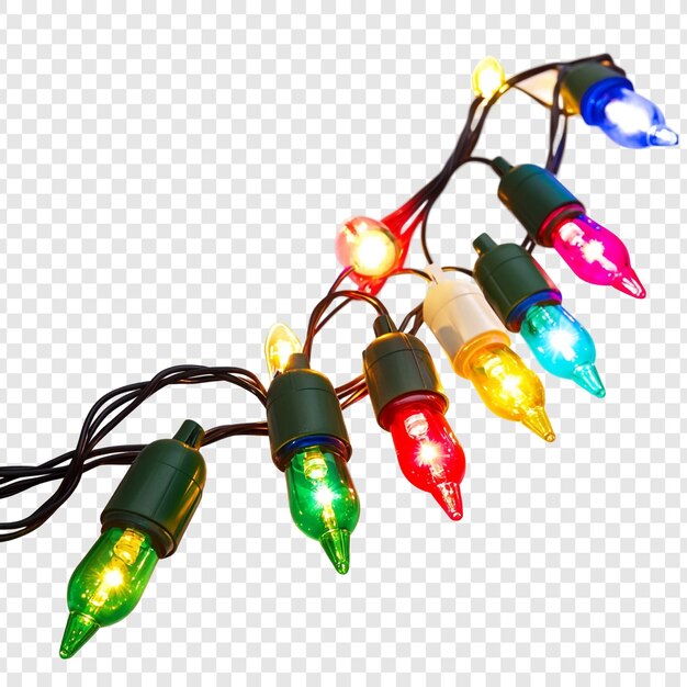 Decoración navideña de luces de cuerda de colores