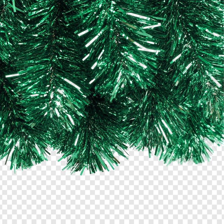 PSD gratuito decoración navideña de oropel verde esmeralda