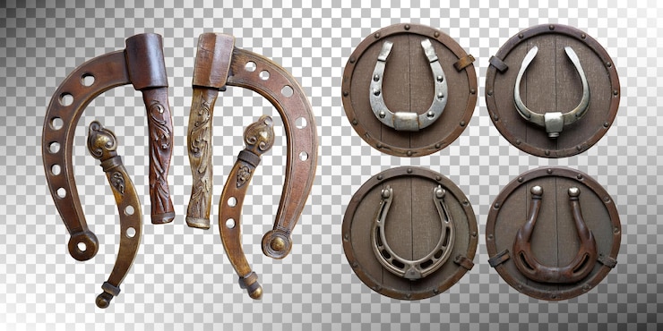 PSD Gratis decorative horse shoe designs and accessories