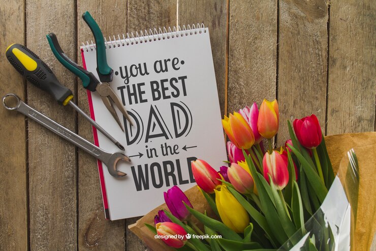 PSD gratuito decorazione del giorno del padre