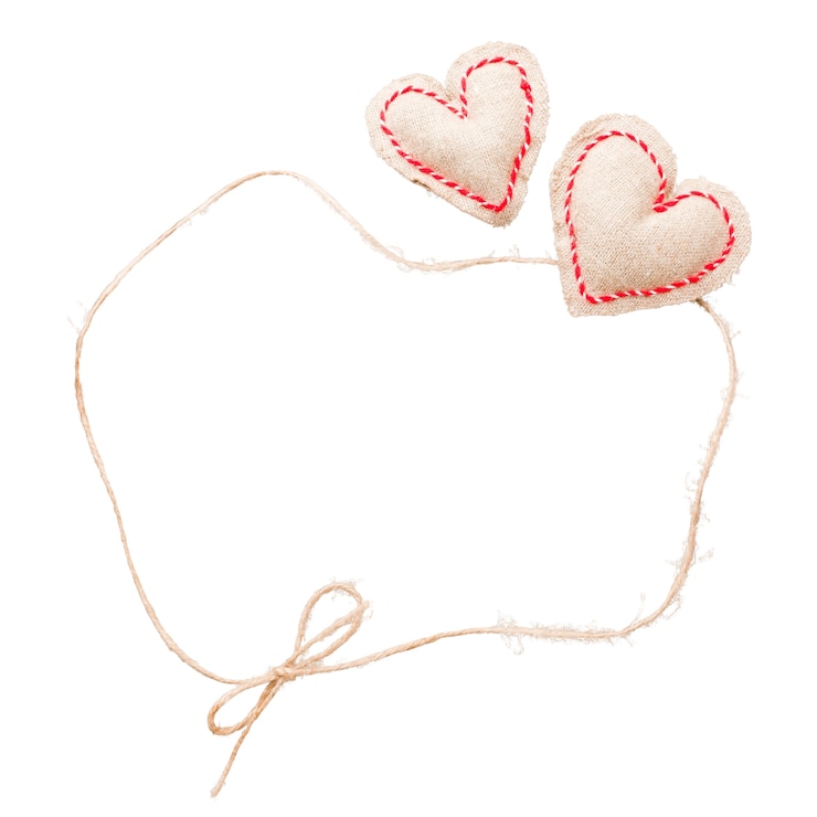 PSD gratuito decorazione di cuori isolata