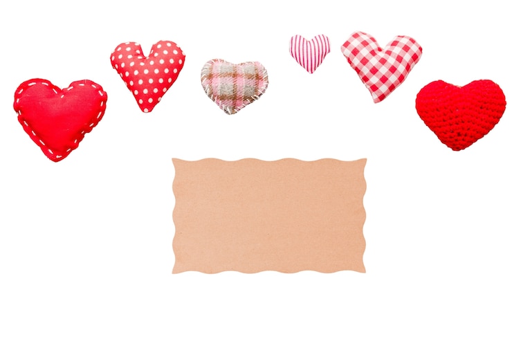 PSD gratuito decorazione di cuori isolata