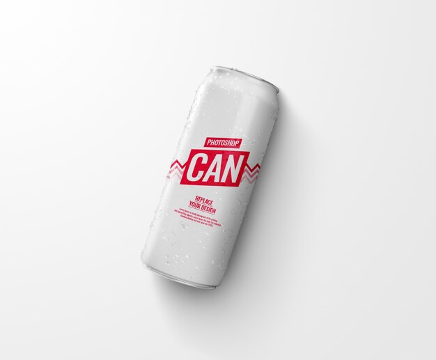 Download Mock up de lata de cerveza blanca y negra | Archivo PSD Gratis