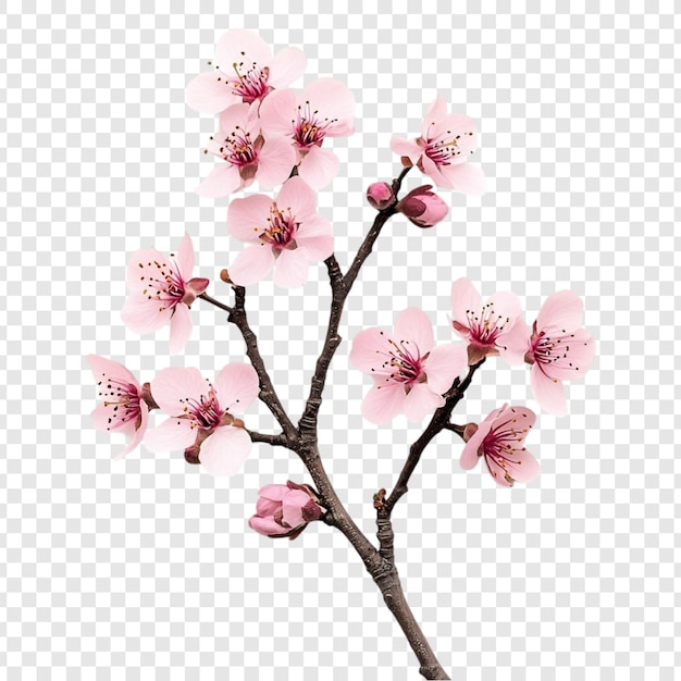 Las delicadas flores rosadas son una delicia de la primavera