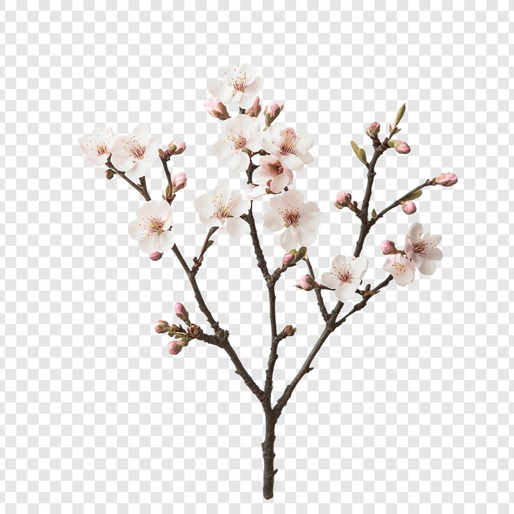 PSD gratuito delicati fiori primaverili un ramo di ciliegio in piena fioritura