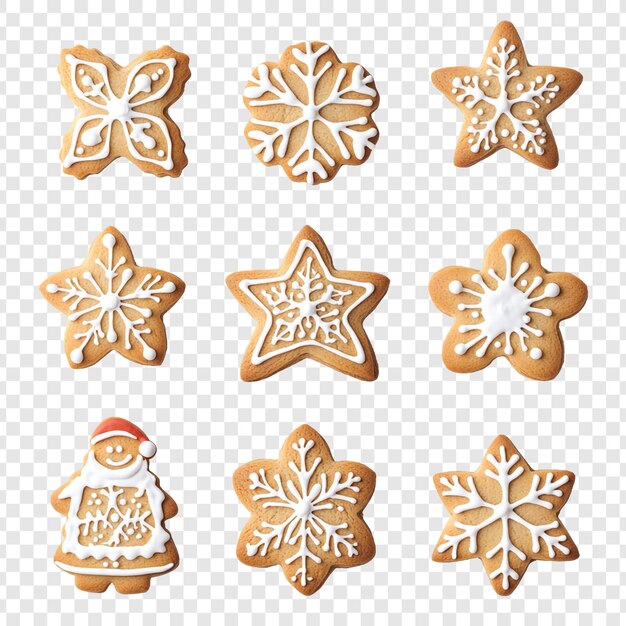 Deliciosa colección de galletas de pan de jengibre de Navidad