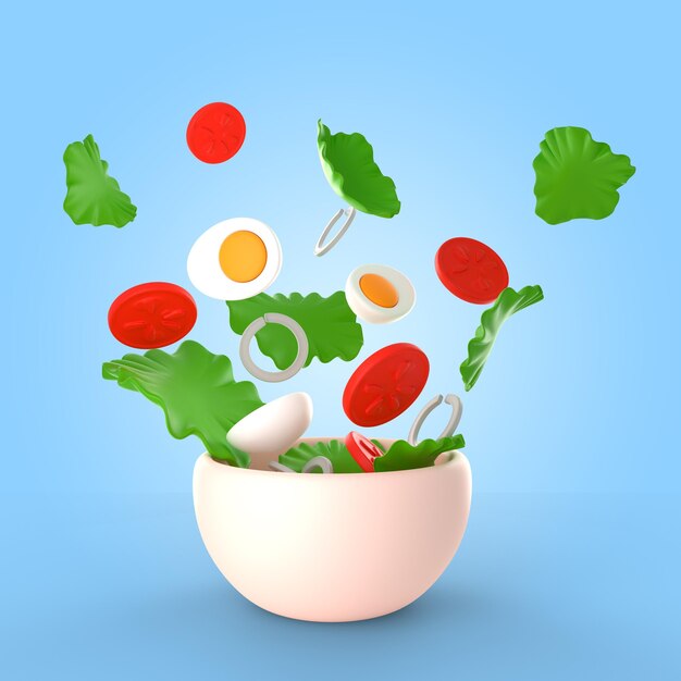 Deliciosa maqueta de ensaladera