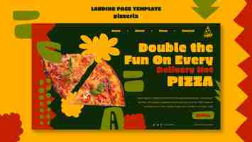 PSD gratuito deliciosa página de inicio de pizzería tradicional.