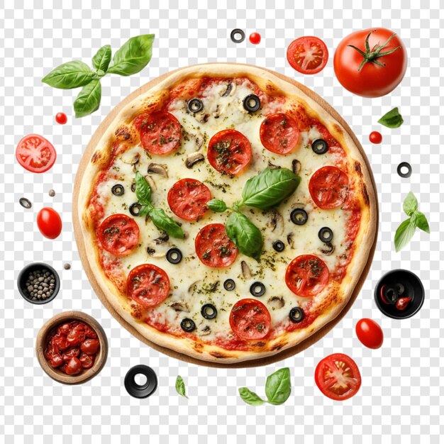 Deliciosa pizza de pepperoni con setas y aceitunas