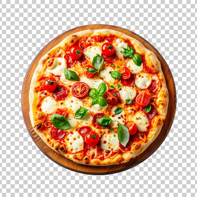 PSD gratuito deliciosa pizza de queso aislada sobre un fondo transparente.