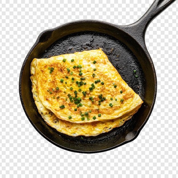 Deliciosa tortilla en una sartén de hierro fundido Una delicia culinaria
